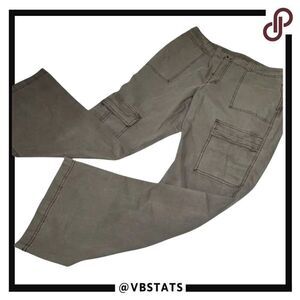 Free People Coffee Brown Cargo Pants in Size 34W x 32L